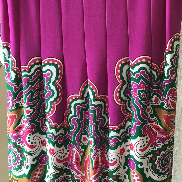 ECI Pink & Lilac Paisley Dress NWT Lord & Taylor 8 - Picture 7 of 14